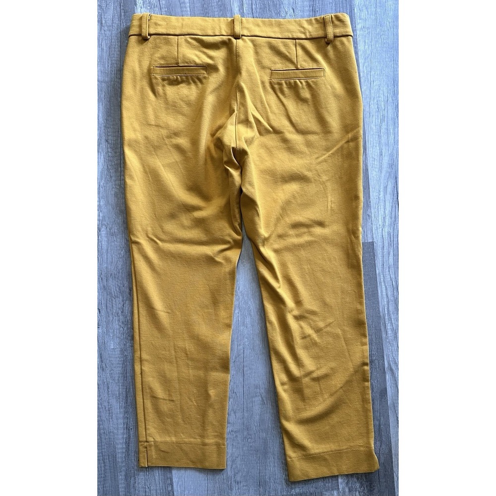 Malu Yellow dress pants cropped women's Size Large L Slit - Picture 8 of 15